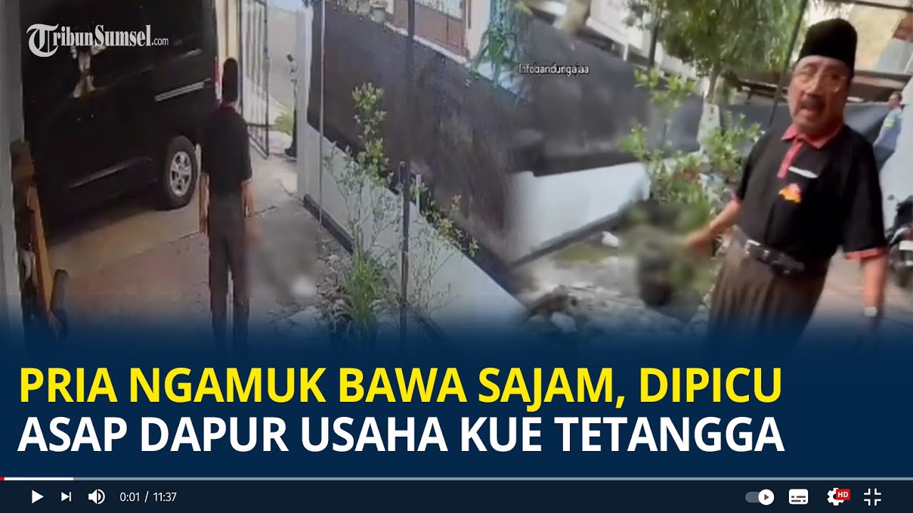 Viral Pria Ngamuk Bawa Sajam di Malang, Dipicu Asap Dapur Usaha Kue Kacang Tetangga