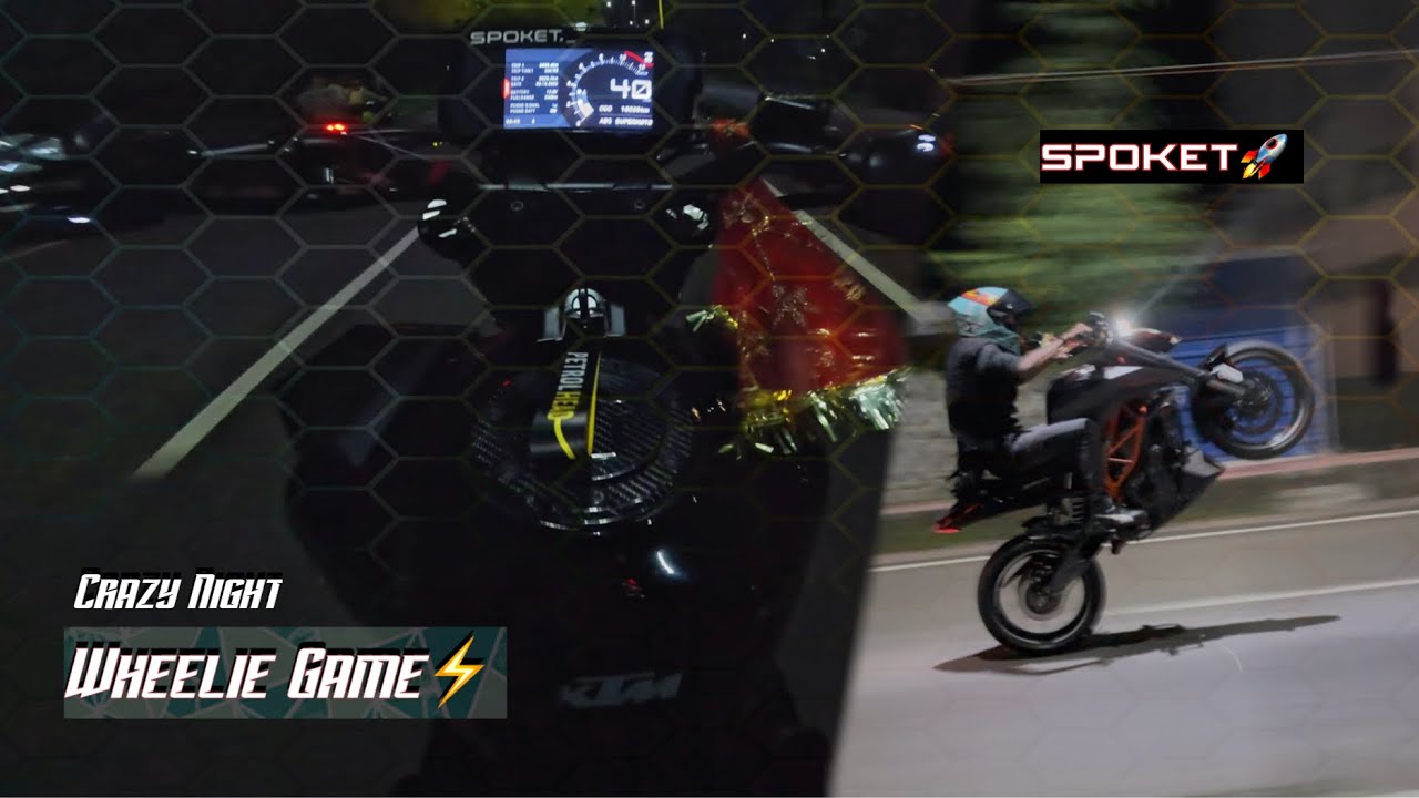 Crazy Night Ride & Whe🛞lies Game⚡️/ Duke390 Vs Dominar400😮&zwj;💨