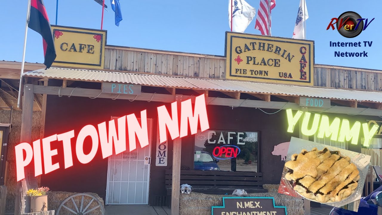 Pietown New Mexico - Gatherin Place Cafe Bakery - US HWY 60 - Scenic Mountains