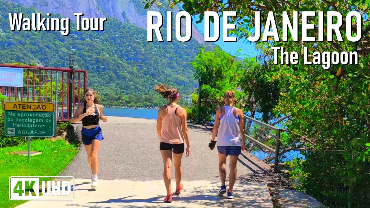 Rio de Janeiro 4K Walking Tour | Rodrigo de Freitas Lagoon | Relaxing Walk 🌿☀️| Brazil