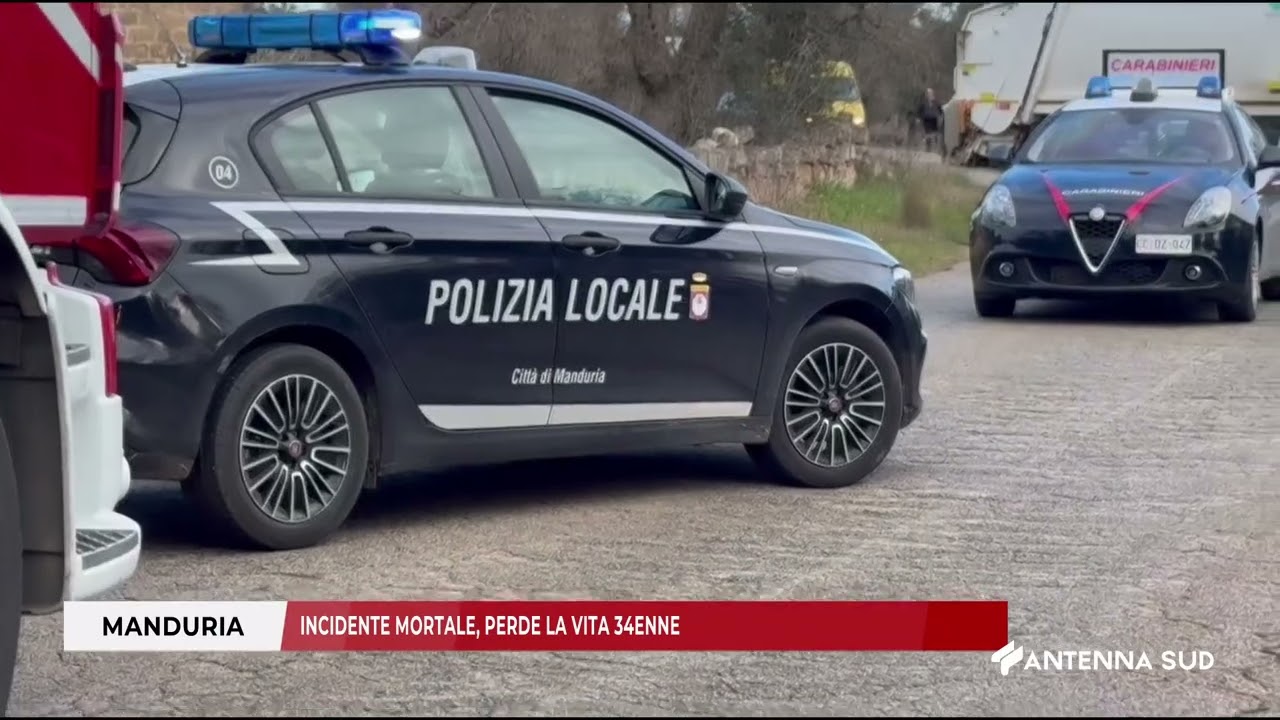 04 GENNAIO 2025   MANDURIA TA   INCIDENTE MORTALE, PERDE LA VITA 34ENNE