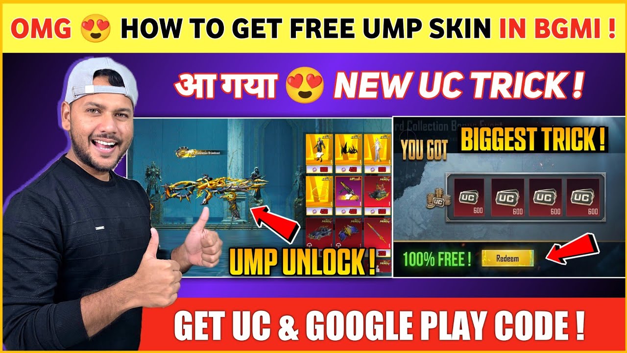 NEW UMP TRICK 😍  Honor Spin | How to Get UC in Bgmi | Google Play Redeem Code | New UC Trick