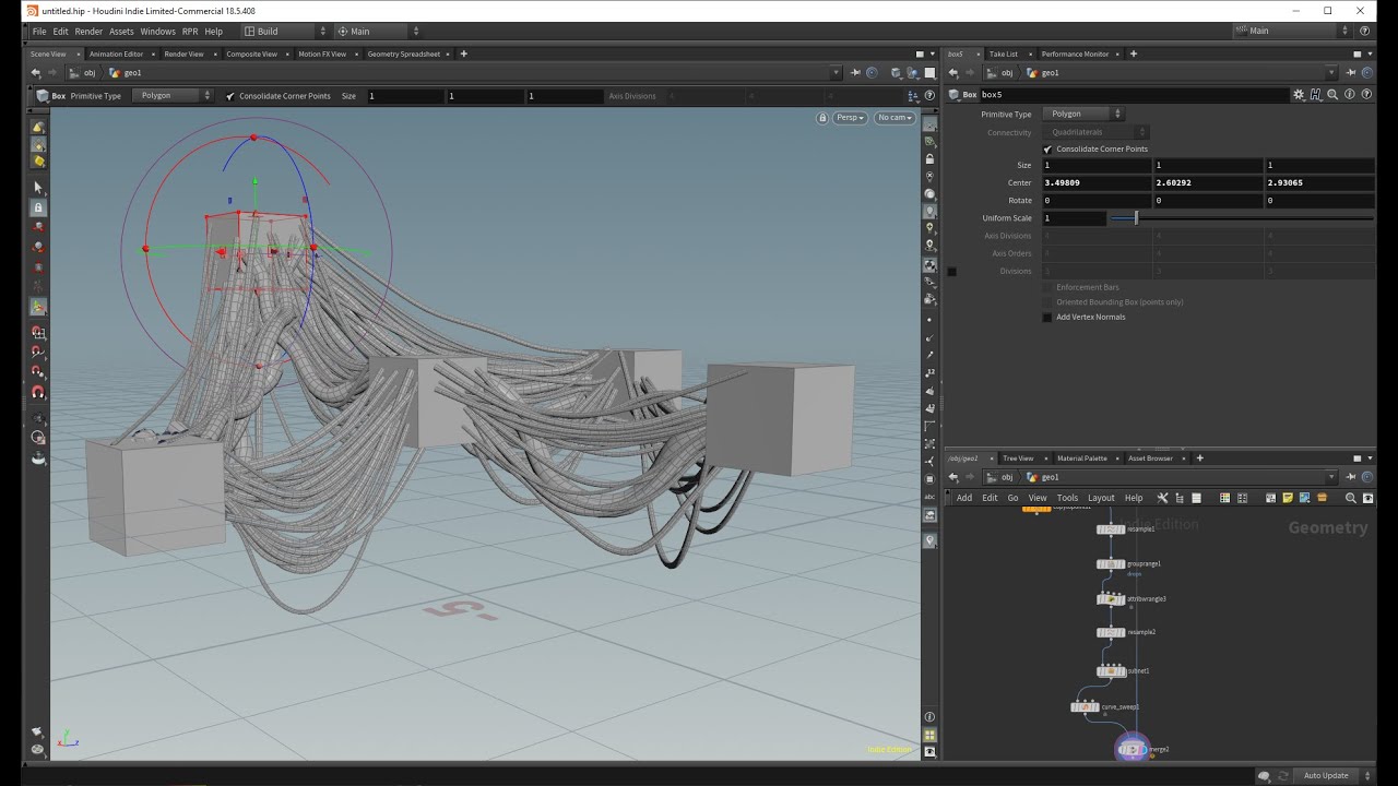Houdini cable modelling recording