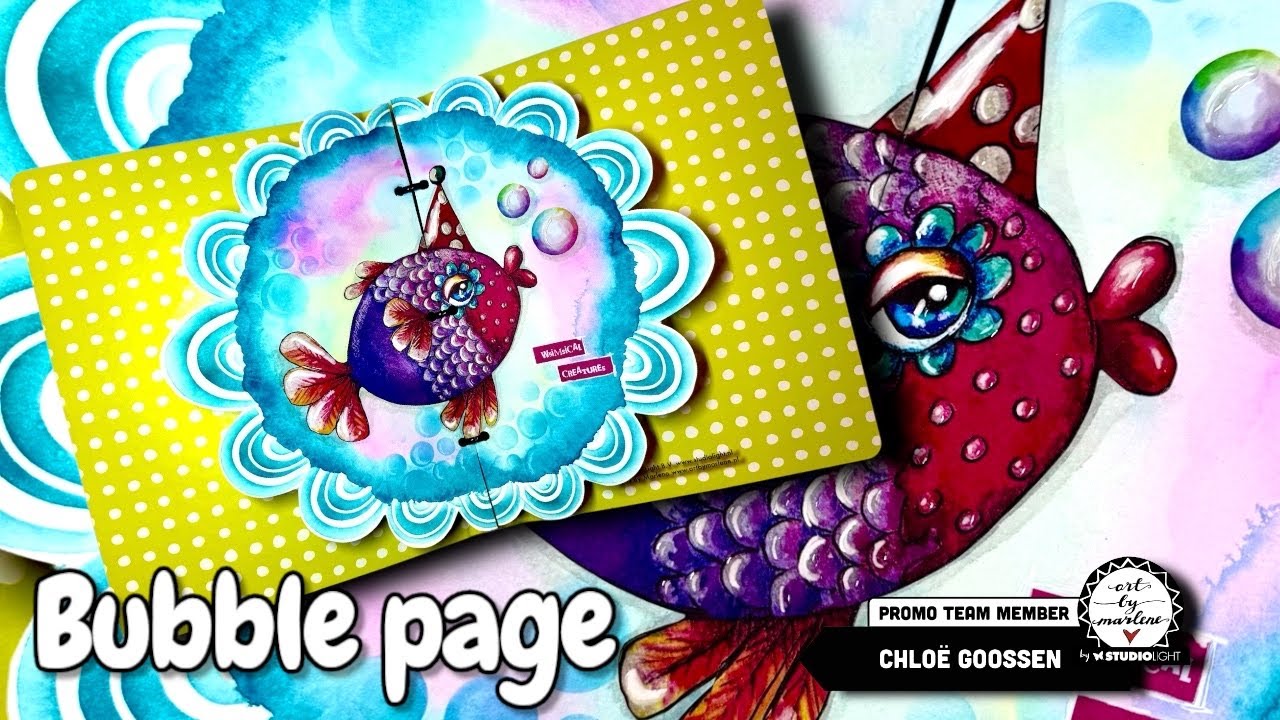 Art by Marlene, BUBBLE PAGE!🩵 ABM-25-DPP359