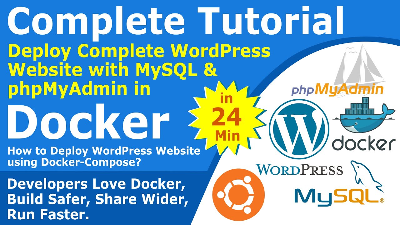 Deploy WordPress with MySQL & phpMyAdmin in Docker | WordPress Stack Deployment with Docker Compose