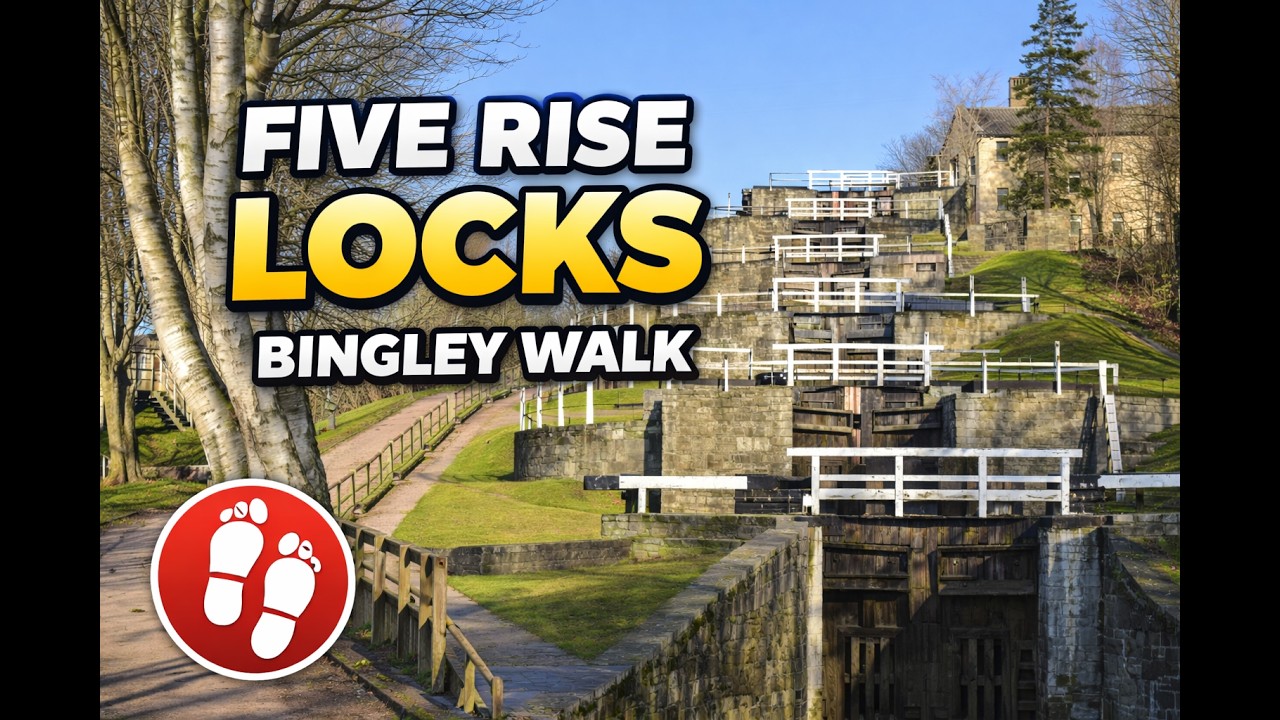 Five Rise Locks Bingley walking video