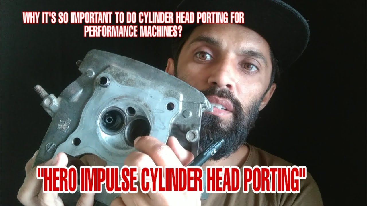 HERO IMPULSE CYLINDER HEAD PORTING||MODIFIED CYLINDER HEAD FOR HERO IMPULSE||MODIFIED IMPULSE
