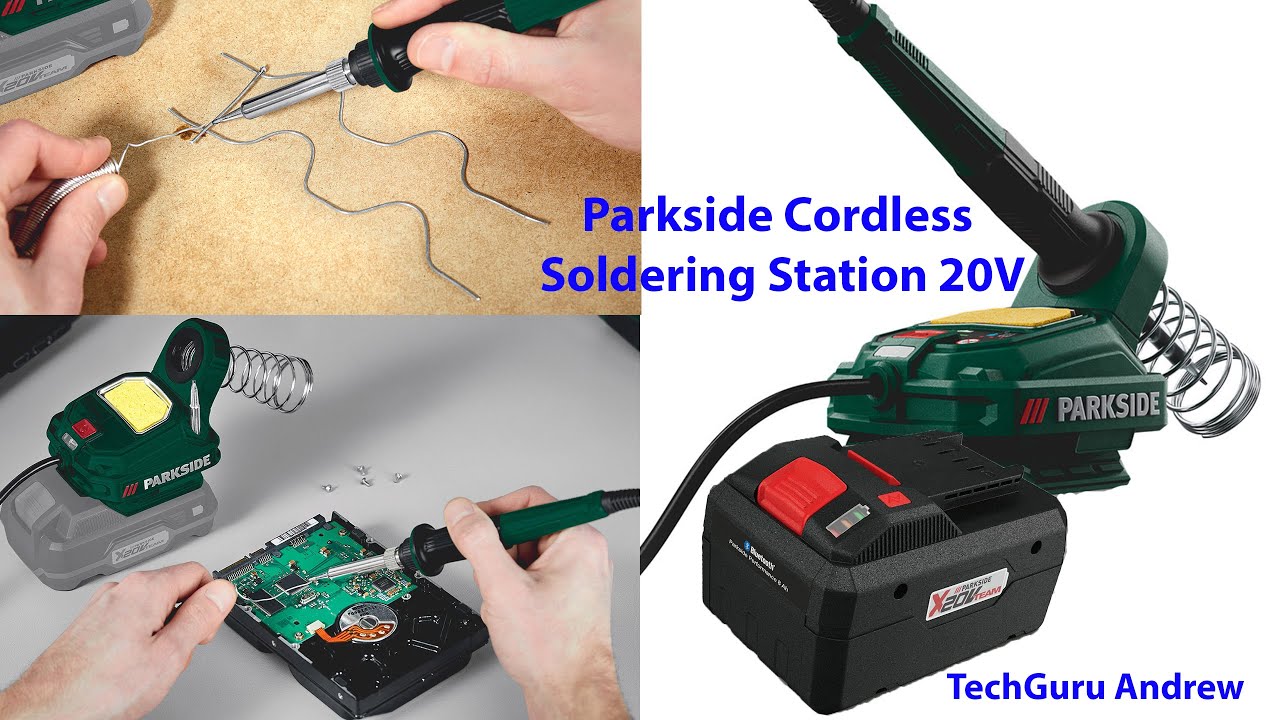 Parkside Cordless Soldering Station 20V PLSA 20 Li B2 TESTING