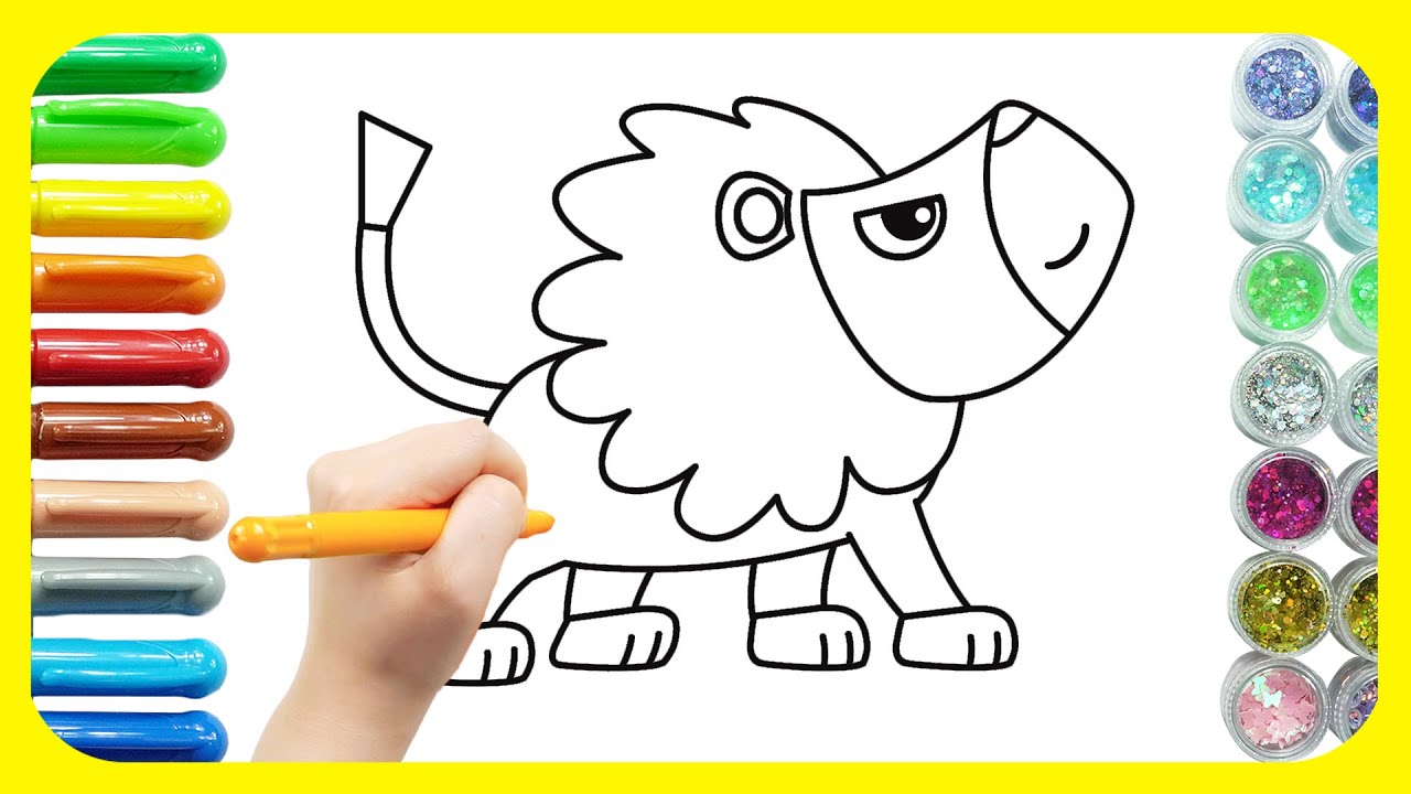 사자 그리기  | 크아앙 용감한 사자  | 어린이그림  | 티디그리기놀이  | 티디키즈★지니키즈