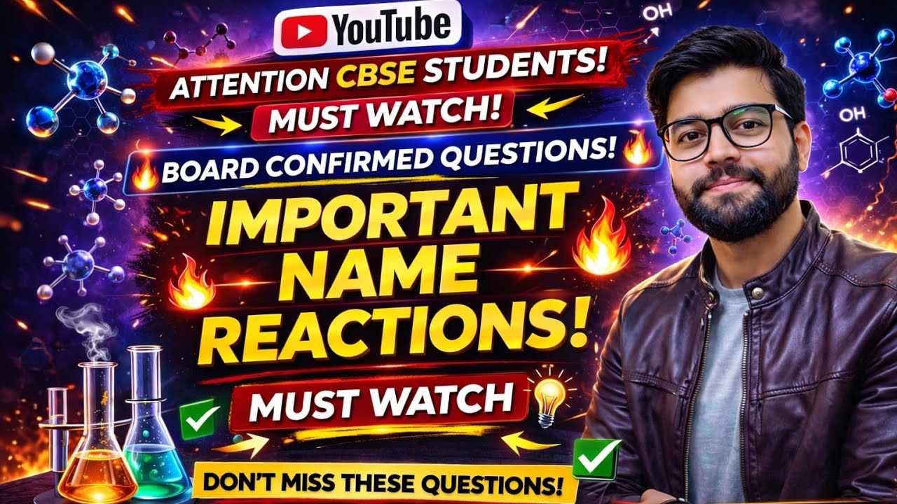 Important name reactions in organic chemistry class 12 in One Shot II Name Reactions of Chemistry