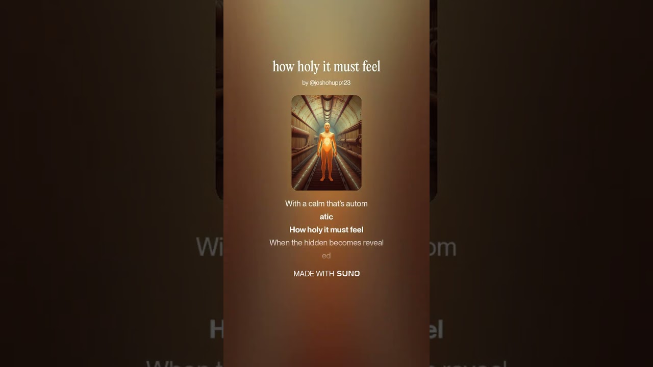 how holy it must feel