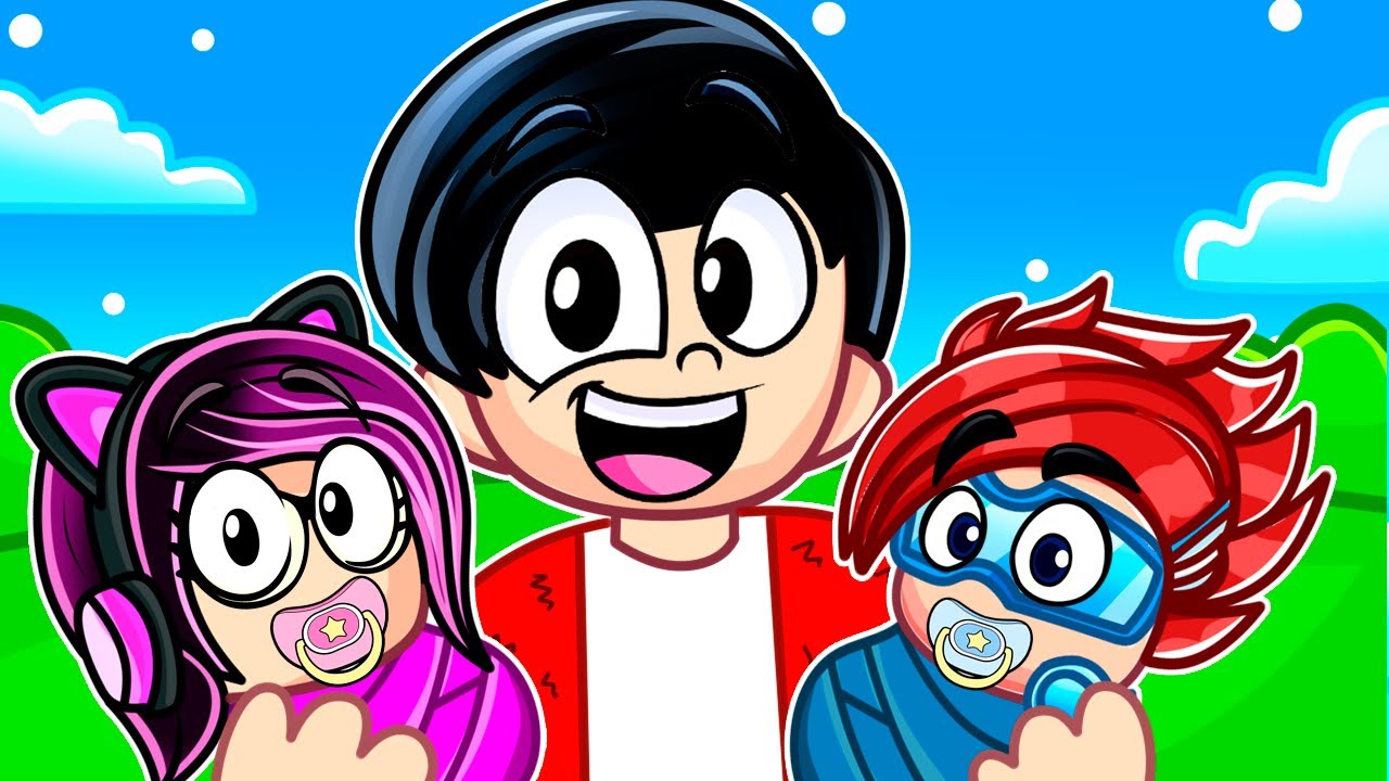 ME CONVIERTO EN PAP&Aacute; de Kori y Luky en Roblox | Karim Juega