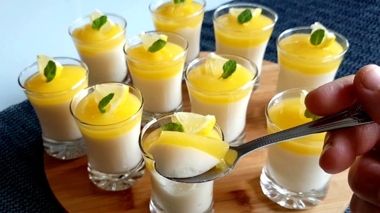 postre de limon en vasitos!!تحلية بالليمون سريعة واقتصادية