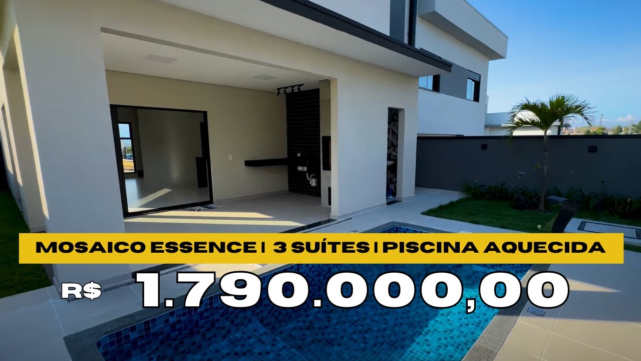CONDOMÍNIO MOSAICO ESSENCE - MOGI DAS CRUZES (SP) | CASA COM 3 SUÍTES | PISCINA AQUECIDA