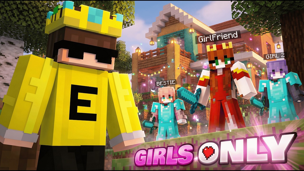 I Sneaked Into My Girlfriend's GIRLS ONLY Minecraft SMP!