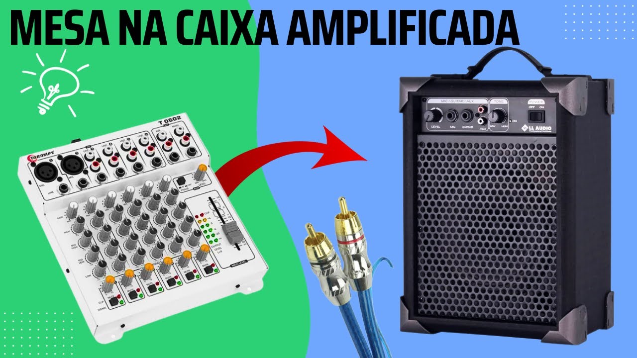 ⚠️como ligar mesa de som automotiva em caixa amplificada passo a passo