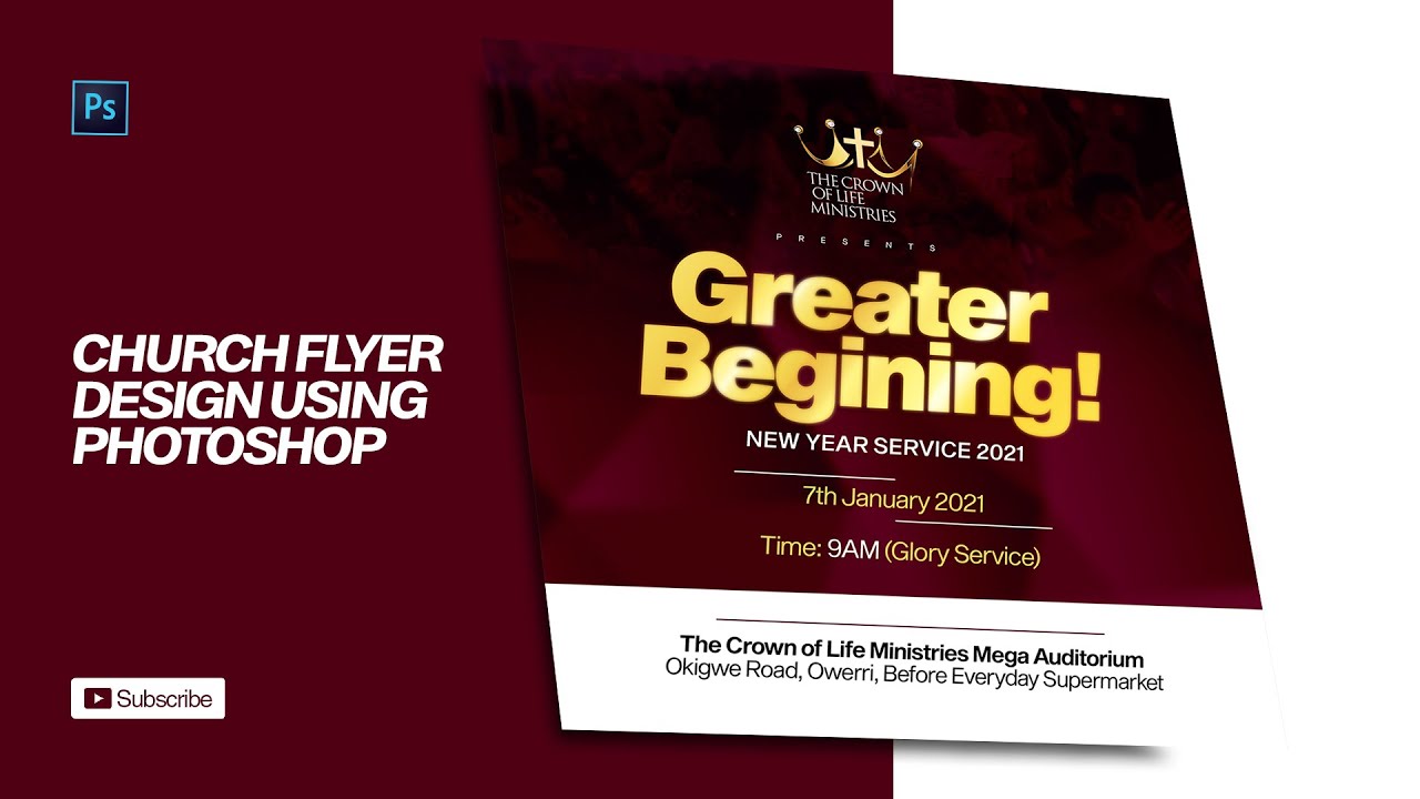 Church Flyer Design Using Photoshop
