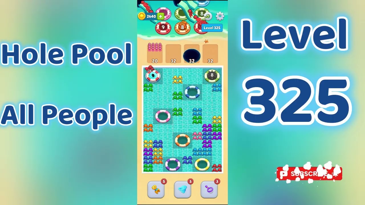 Hole Pool All People Level 325 🕳️🎯 | Easy Start Gameplay & Satisfying Puzzle | Go Answer