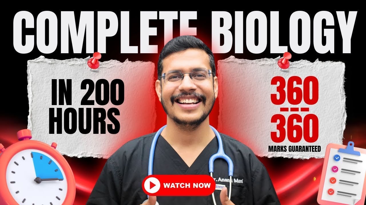 How To Score 360 Marks In NEET 2026 Biology? Complete Biology In 200 Hours | 100 Days Study Plan