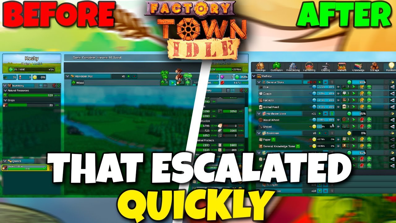 THAT ESCALATED QUICKLY // FACTORY TOWN IDLE ep.1