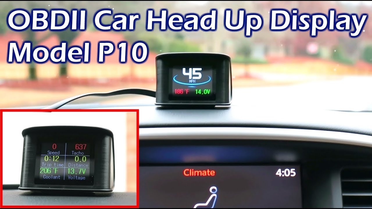 Полный обзор проекционного дисплея (HUD) модели P10 OBDII