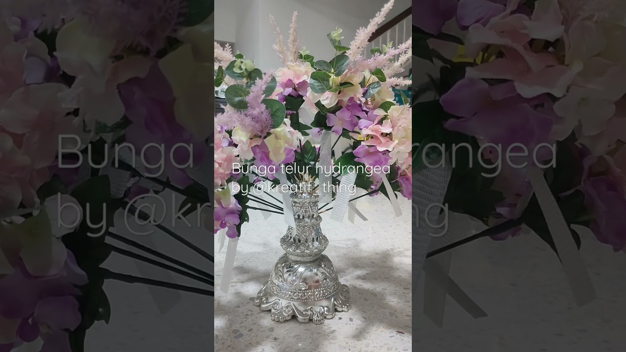 bunga telur tanpa riben. tetap cantik dan menarik, #bungatelur #bungapahar #bungatelurhydrangea