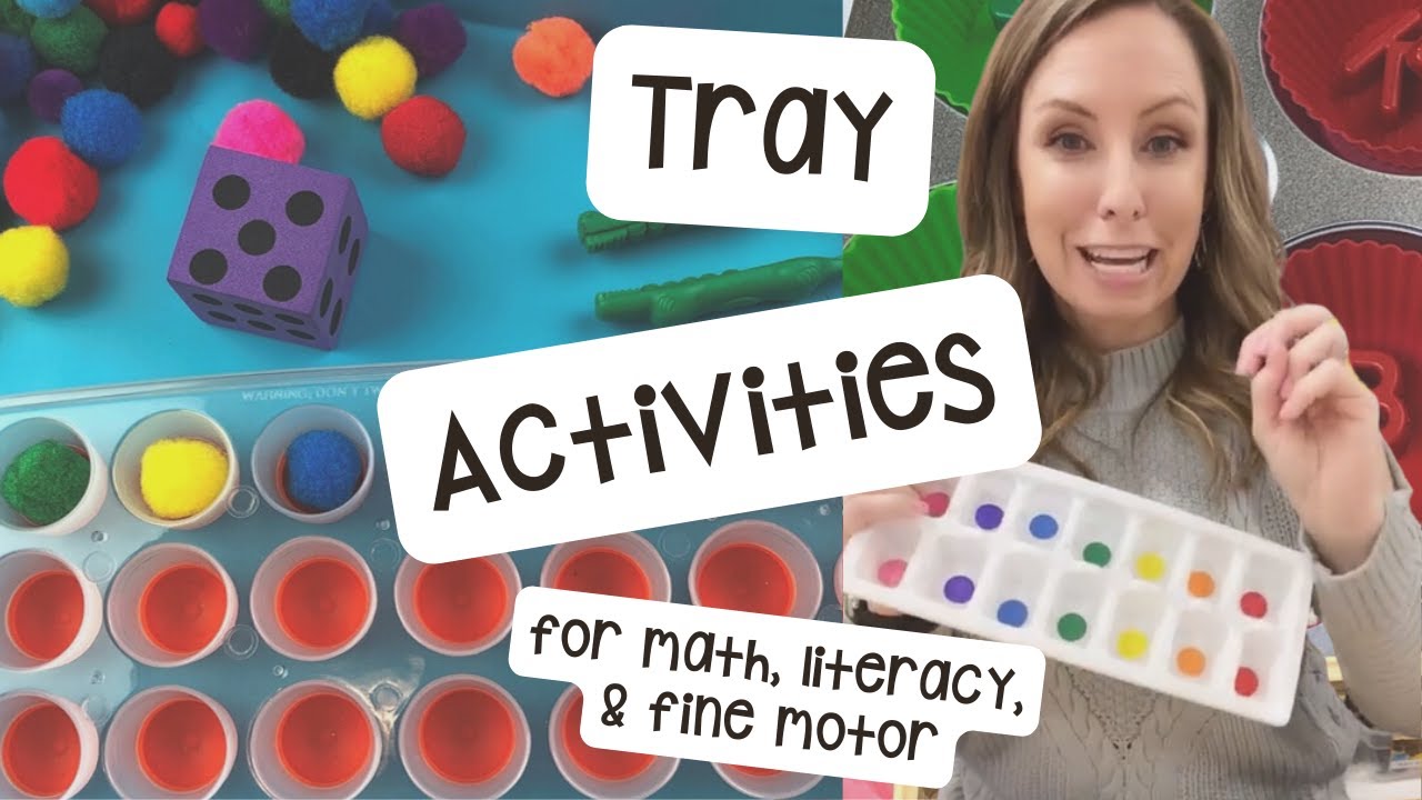 Tray Activities for Math, Literacy, & Fine Motor