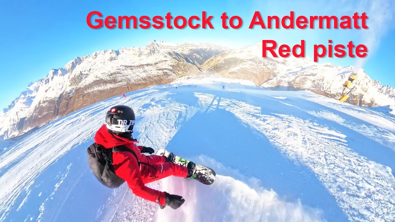 Andermatt piste guide - Gemstock (Gürschen) to Andermatt - Long Red Run