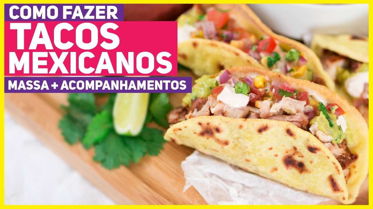 COMO FAZER TACOS MEXICANOS CASEIROS! Receita da Massa de Taco Shell + Guacamole + Recheio | RM 514