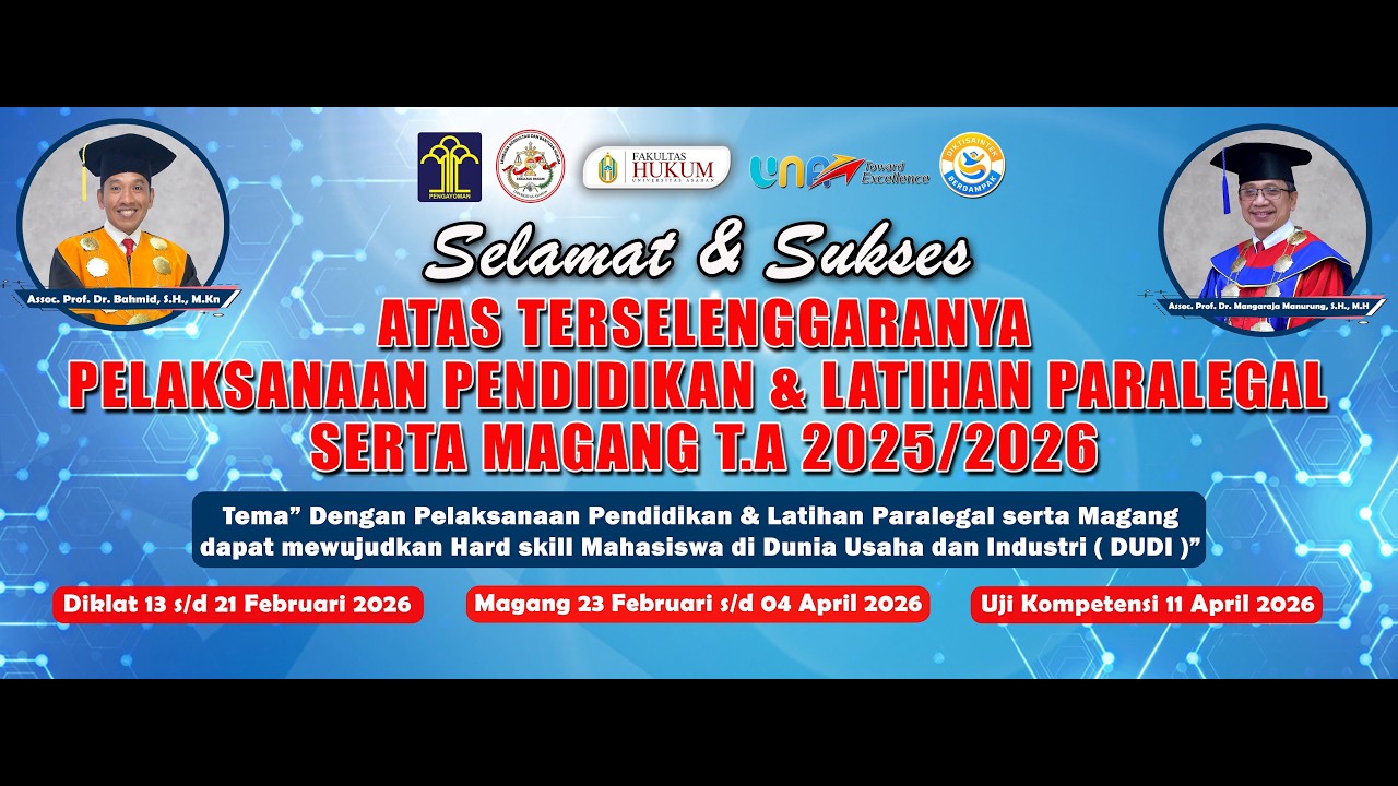 Materi HUKUM DAN DEMOKRASI DIKLAT PARALEGAL FH UNA 2026