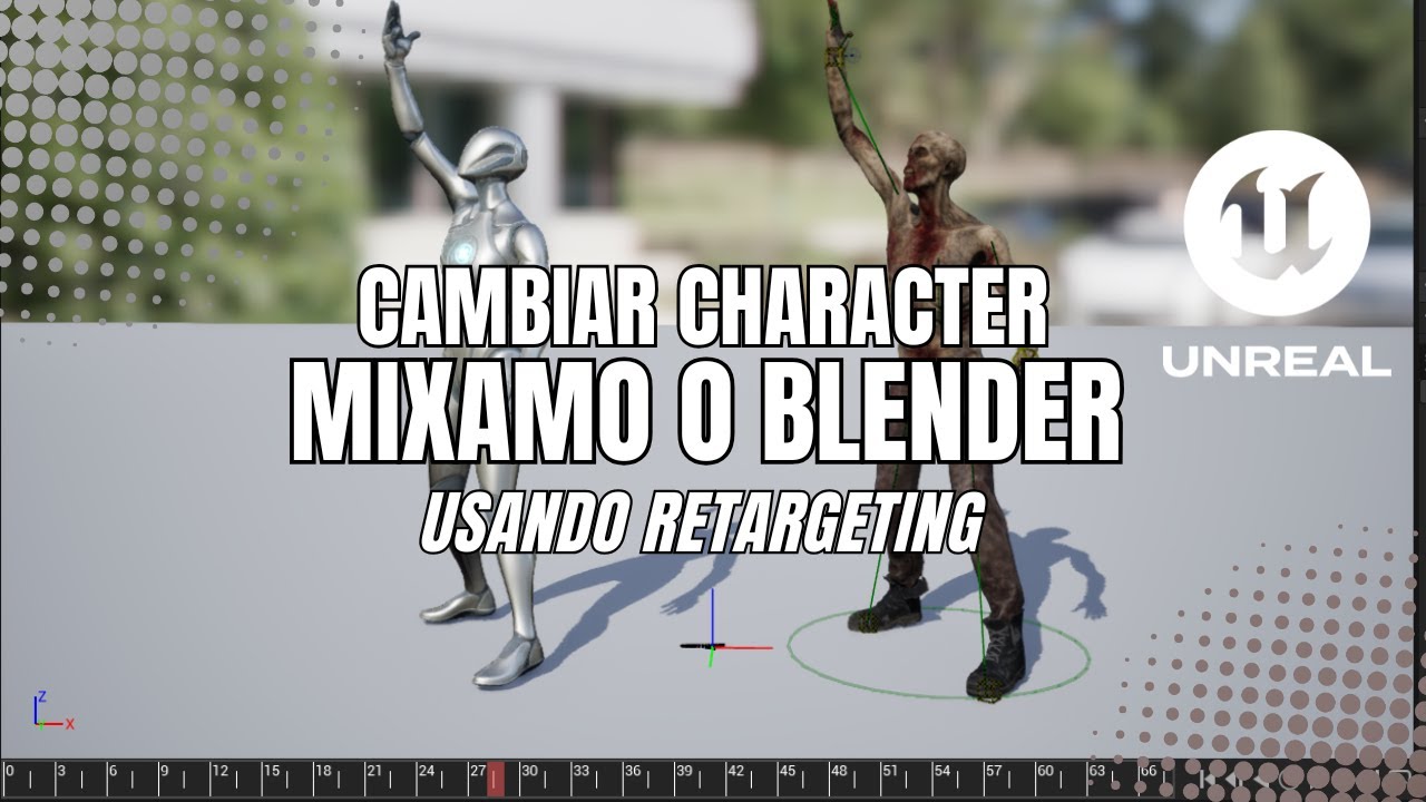 Cómo Retargetear Animaciones en UE5 con un Solo Nodo | Mixamo + Blender l Unreal engine 5 tutorial