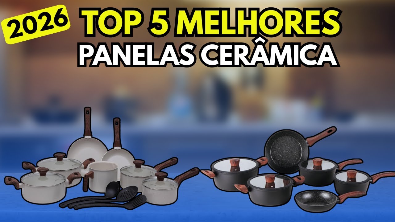  TOP 5 Melhores  JOGO DE PANELAS DE CERÂMICA 2026 / Os 5 Melhores  JOGO DE PANELAS CERÂMICA!