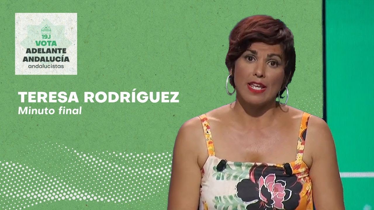 Teresa Rodríguez. Minuto final debate RTVE