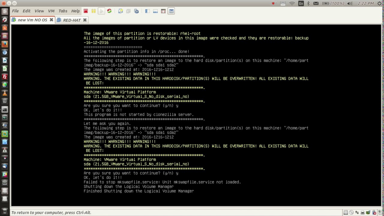 Backup and Restore server with clonezilla over SSH remote