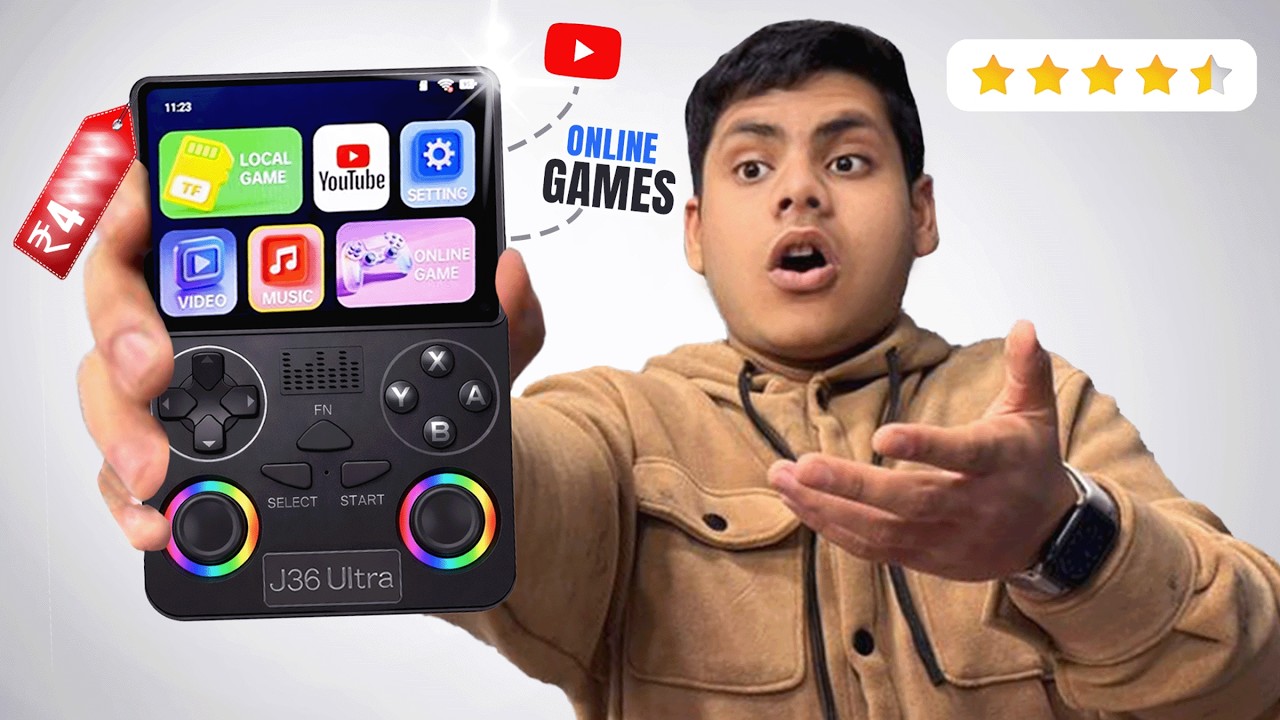 This J36 Ultra Handheld Can Run YouTube and Online Games Under ₹5000 🔥 – Worth It or Not?
