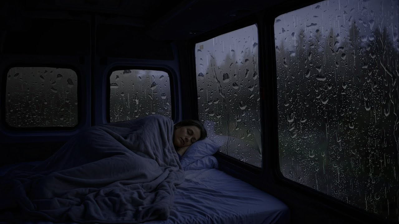 Heavy Rain on Car 🚗🌧️ Sleep Fast with Camping Ambience 45 minutes