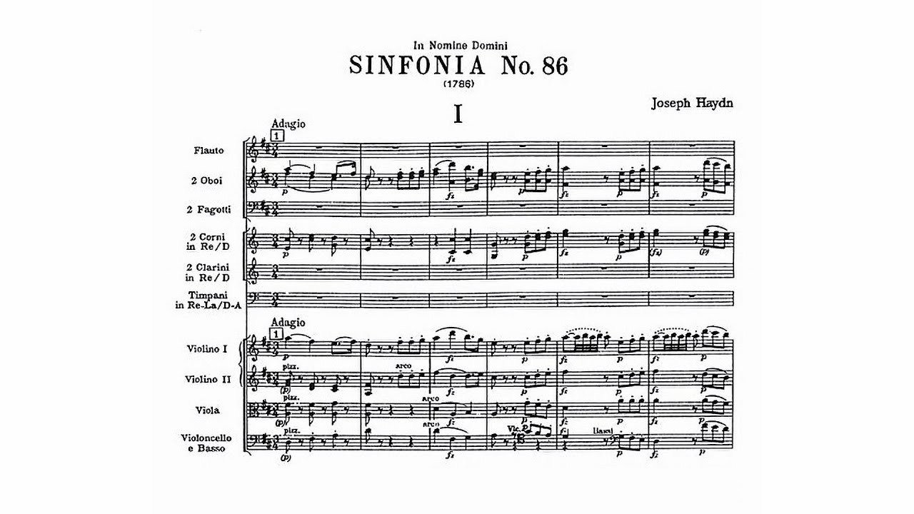 Haydn: Symphony No. 86 in D major (with Score)