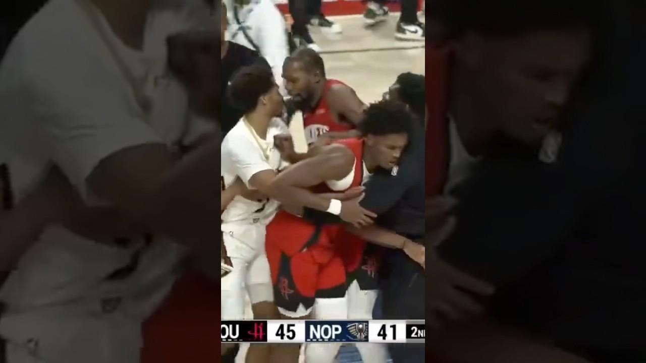 Fight broke out in Preseason during Rockets vs Pelicans😂