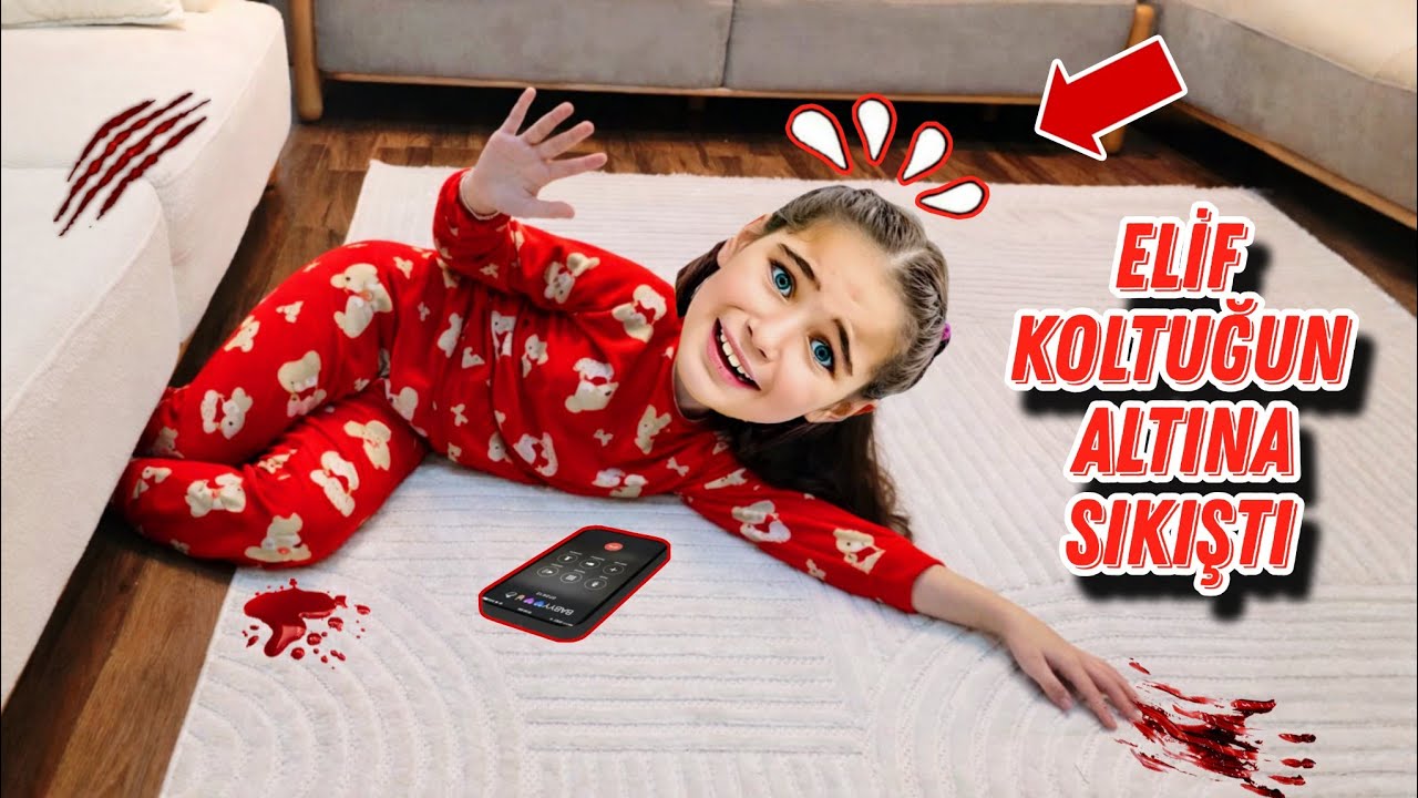 ELİF KOLTUĞUN ALTINDA SIKIŞTI EYVAH ‼️ BABASI KURTARDI YİNE SIKIŞTI !! 
