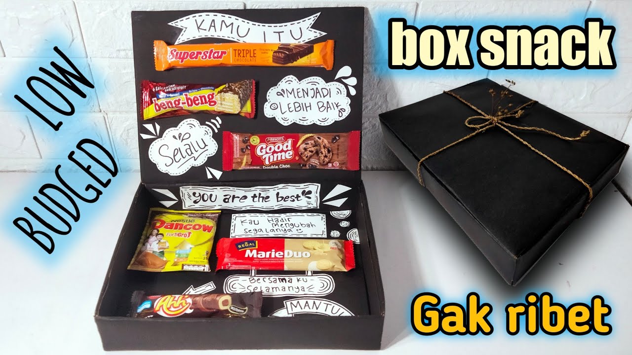 Tutorial cara membuat kado box Snack simpel murah