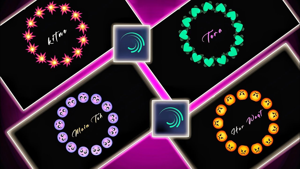 How To Make New Trending Lyrics Video Editing in alight motion ! Emoji text animation video editing.