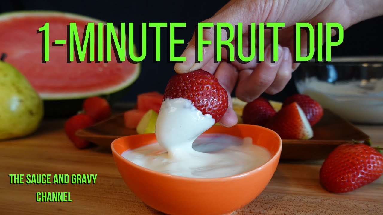 1-minute Fruit Dip | Yogurt and Sour Cream Dip for Fruit | Dip for Fruit | Dip for Fruit Recipe