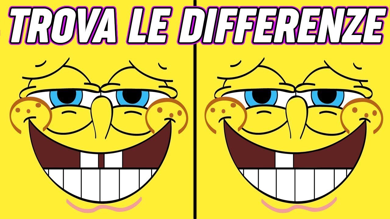 TROVA LE DIFFERENZE IN SPONGEBOB 🤔 QUIZ 99,9% IMPOSSIBILE