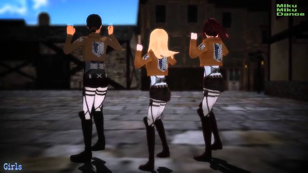 Attack on MMD Sexy Christa Ymir Sasha「Girls」