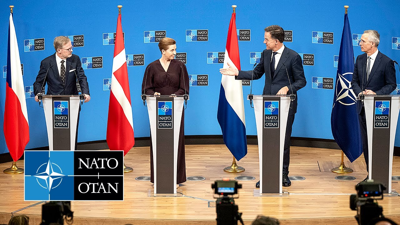 NATO Secretary General with the Prime Ministers of Czechia, Denmark and The Netherlands, 17 APR 2024