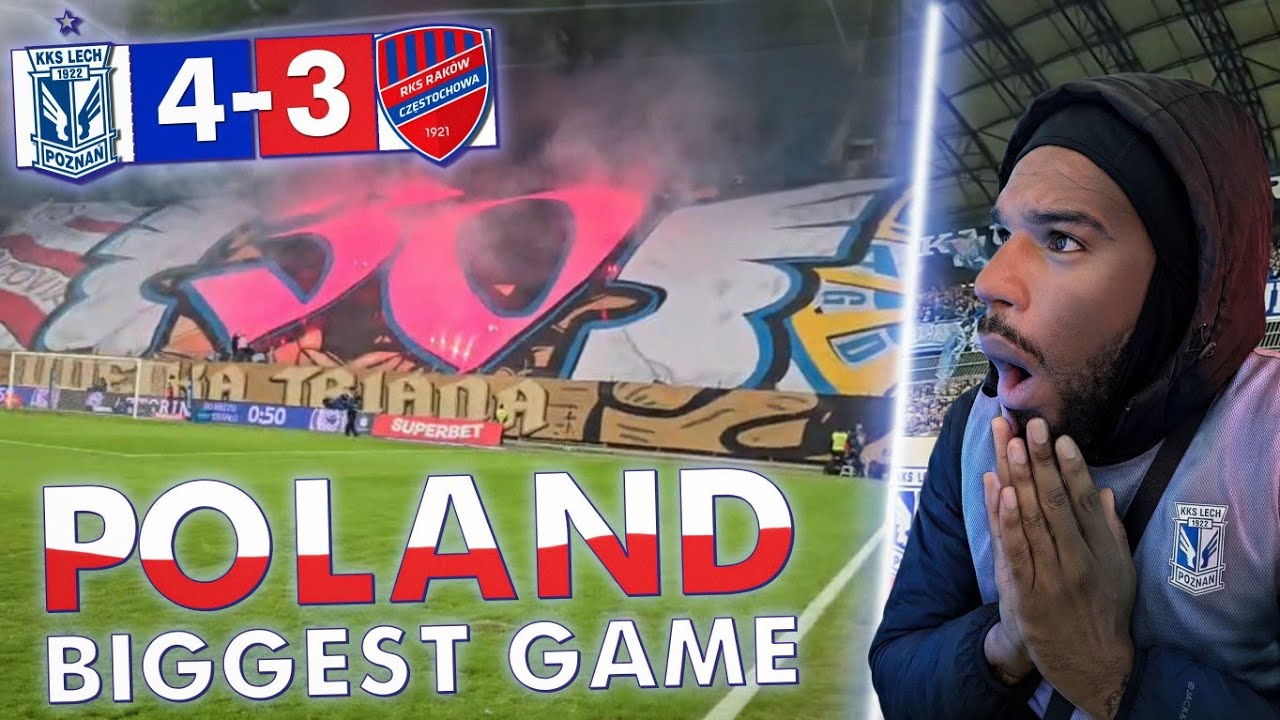 I didn't expect THIS in Poland... 🇵🇱 | Lech Poznań vs Raków Częstochowa