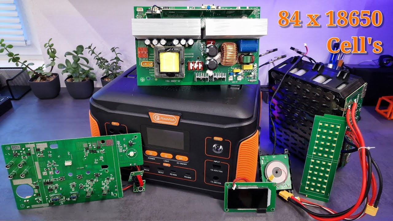 What's inside 1000W Portable Power Station Inverter FlashFish J1000 Plus with 60W PD Charging Ports