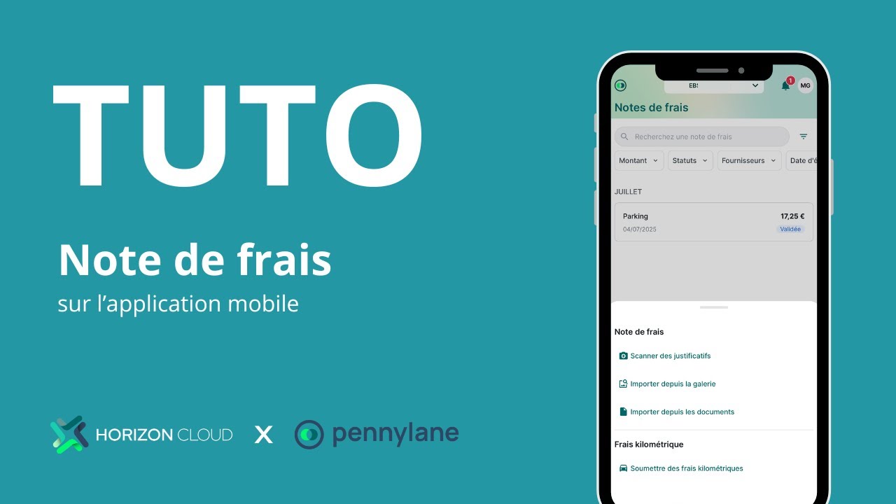 G&eacute;rer vos notes de frais avec l'application mobile Pennylane