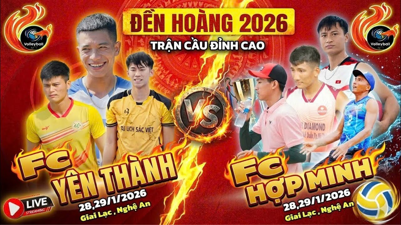 CÚP ĐỀN ĐỨC HOÀNG : YÊN THÀNH ( mỏ , nguyên , thanh sang ). VS  HỢP MINH ( thạch , sang , quý suất )