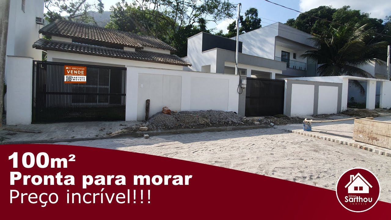 VARGEM GRANDE - Casa Nova de 3 quartos linear com 100m² na melhor localização do bairro. Só 360 mil.